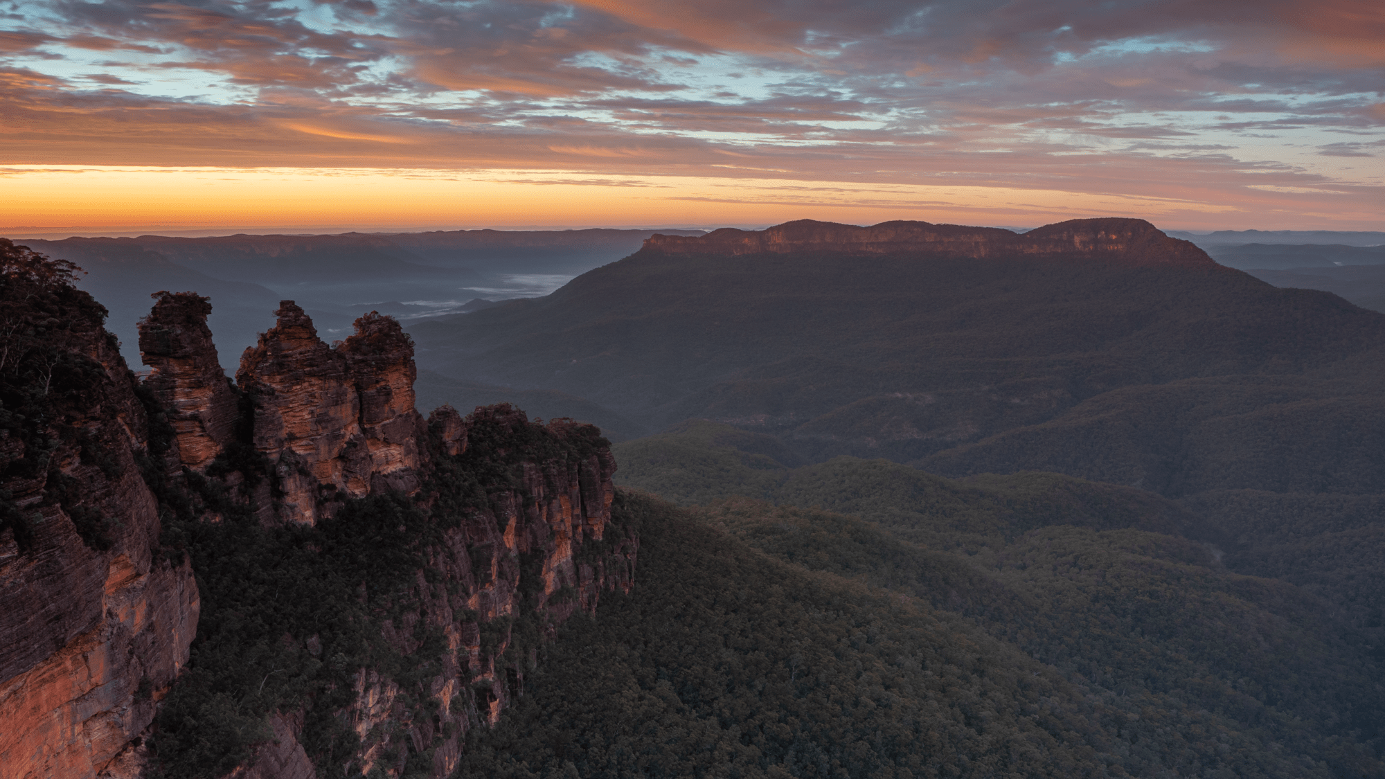 World Heritage Views across the Jamison Valley