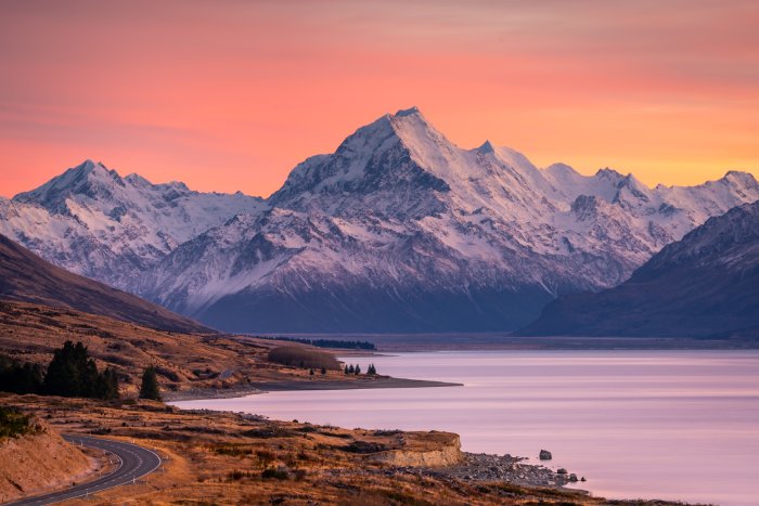 Morning colour over Aoraki