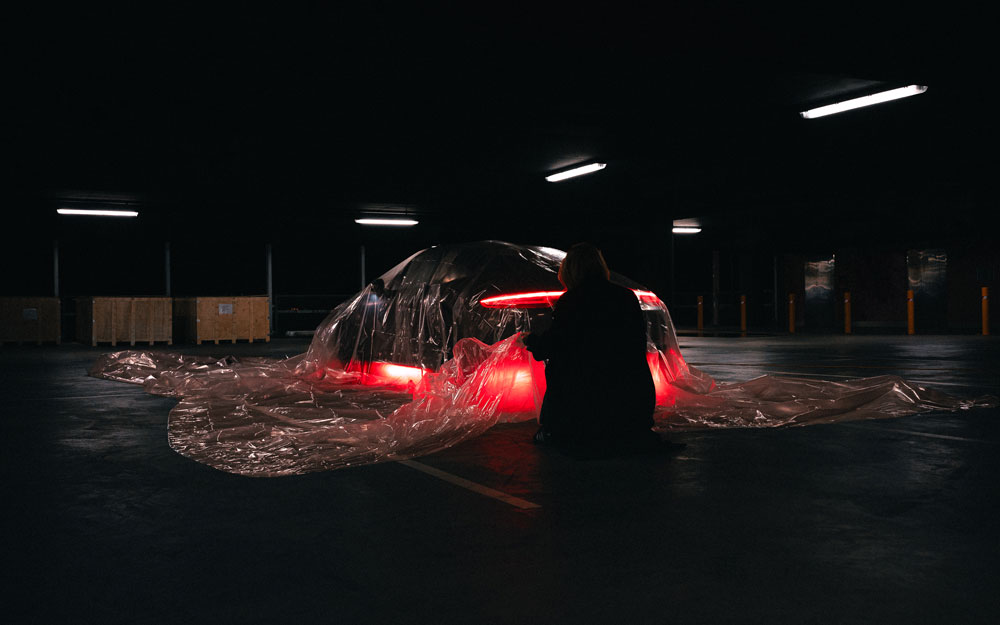 Automotive Photography - Photo of car with plastic wrap