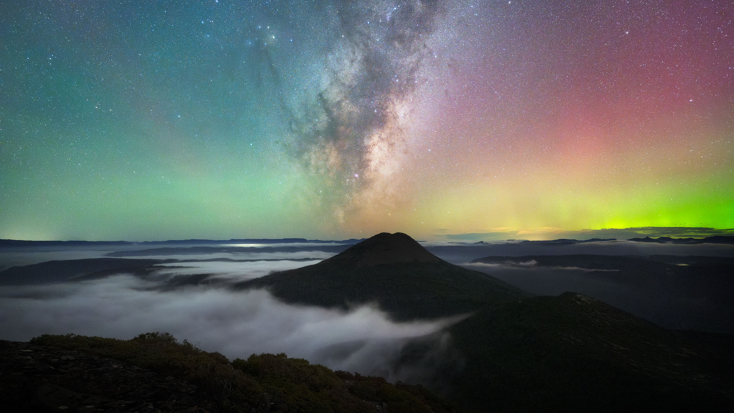Milky Way over Mount Emmett, Cradle Mountain-Lake St Clair National Park