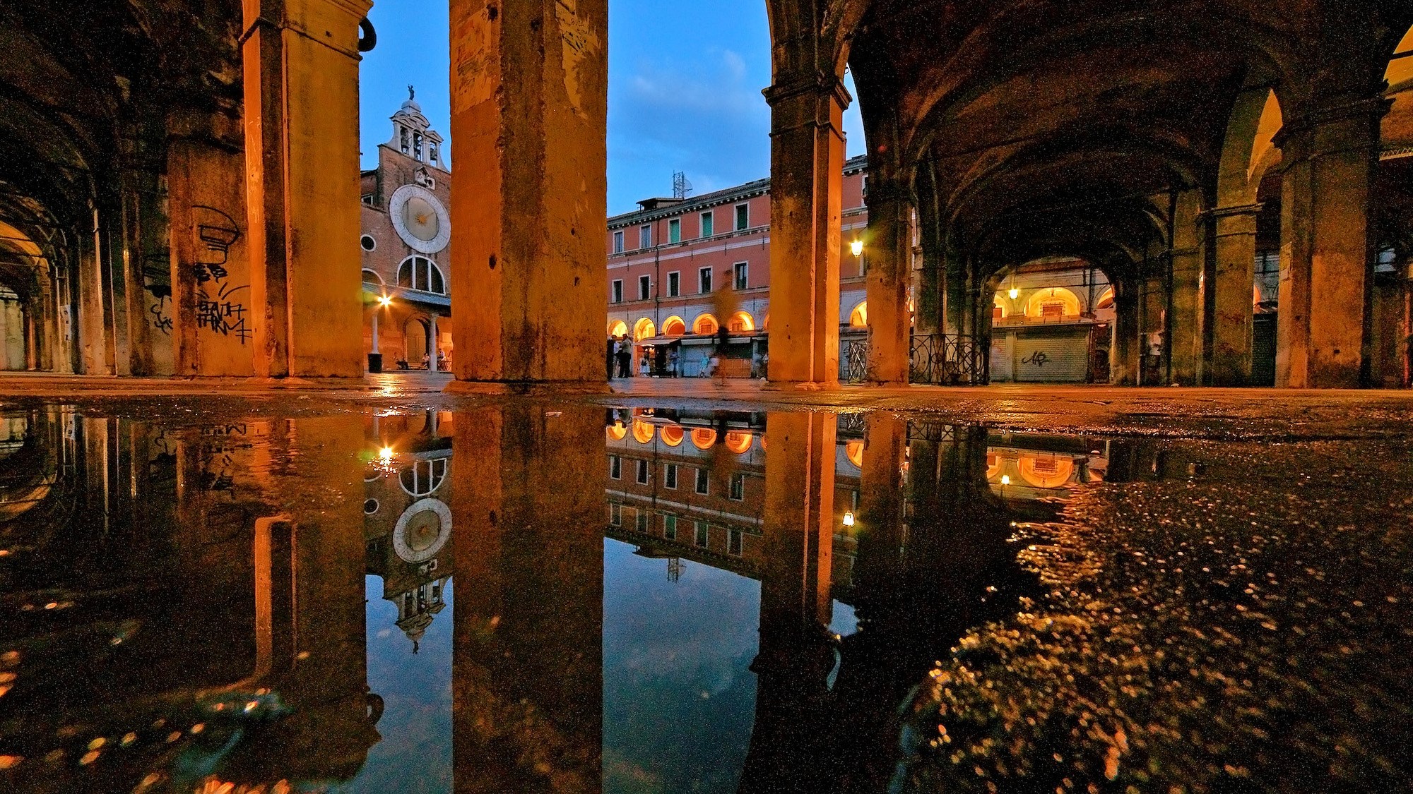 Reflections after rain, Venice, Italy
