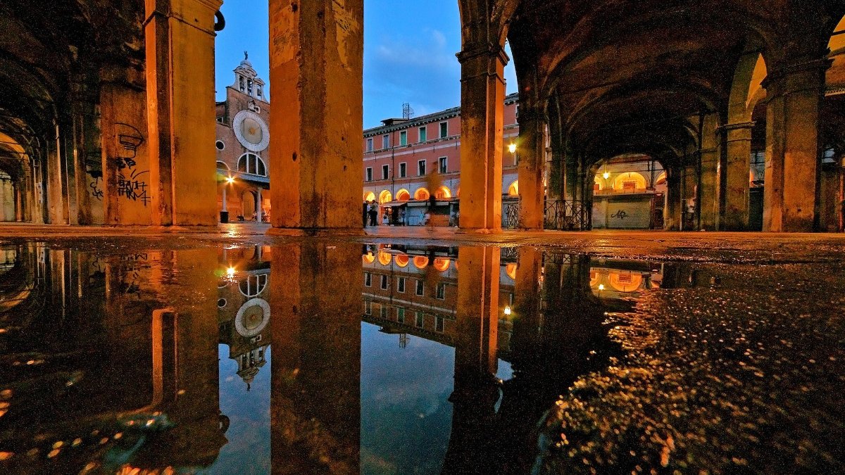 Reflections after rain, Venice, Italy