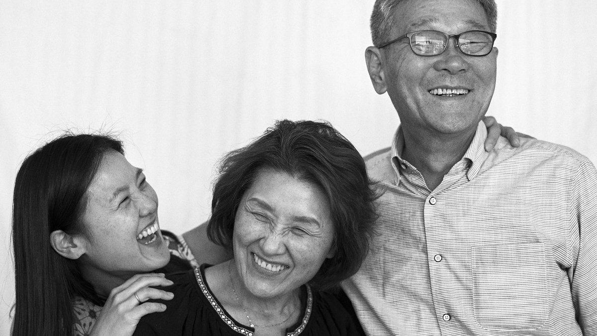 Happy Korean family