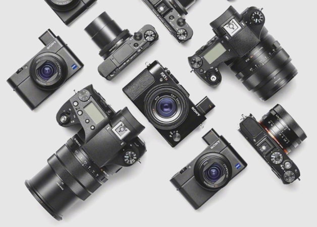 Group image of various Sony cameras